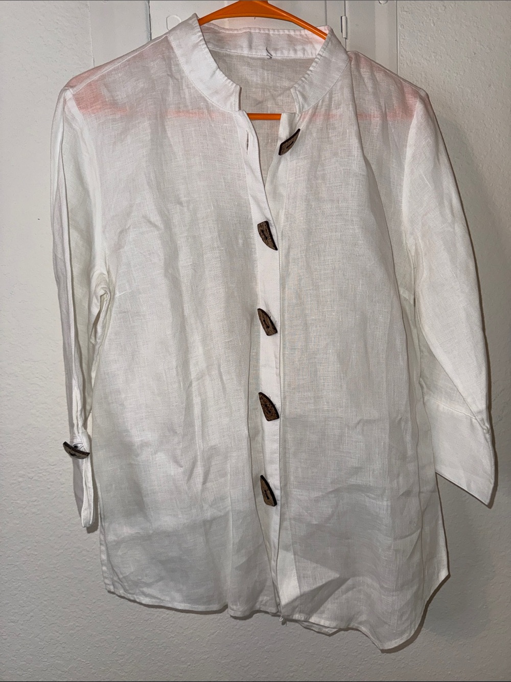 Go by Go Silk White 100% Linen Button-Front Men's Jacket